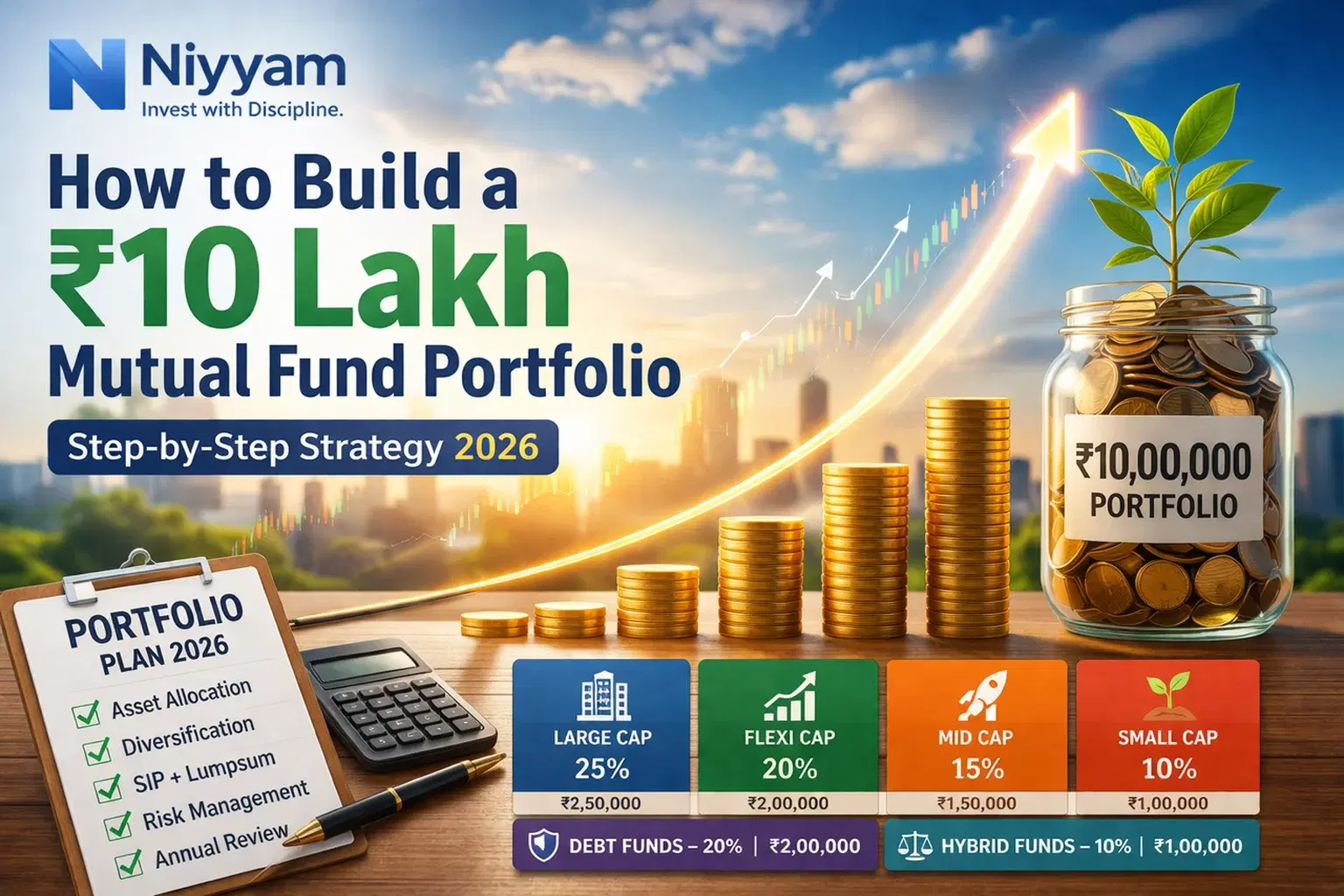 How to Build a ₹10 Lakh Mutual Fund Portfolio (Step-by-Step Strategy 2026)