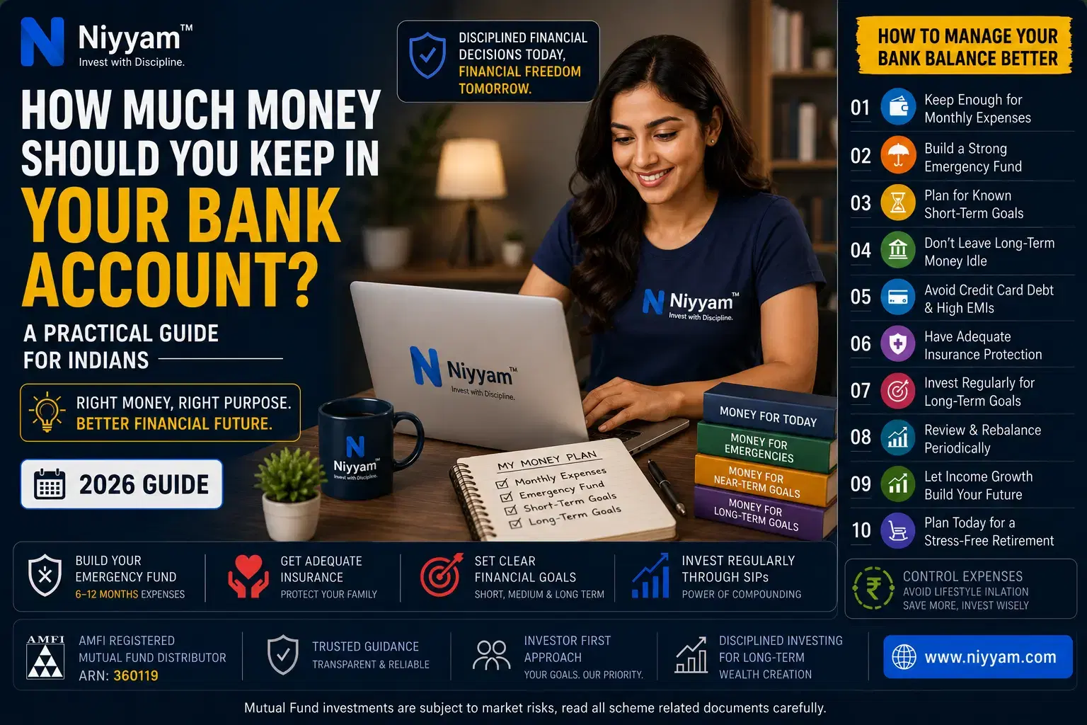 How much money should you keep in your bank account in India